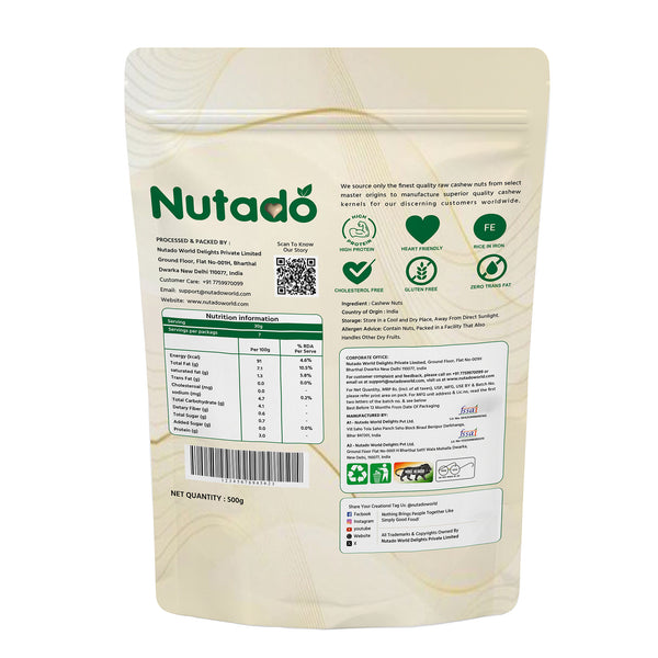 Premium Whole Cashews 500g image 2