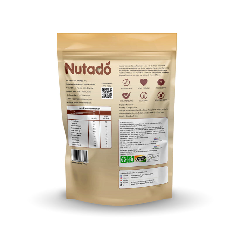 Premium Indian Green Raisins 200g